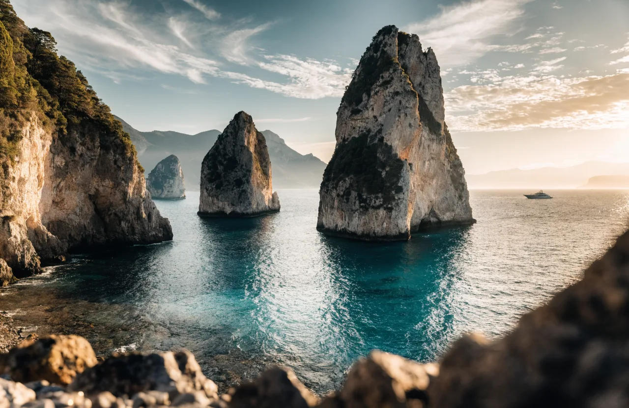 I Faraglioni di Capri al tramonto