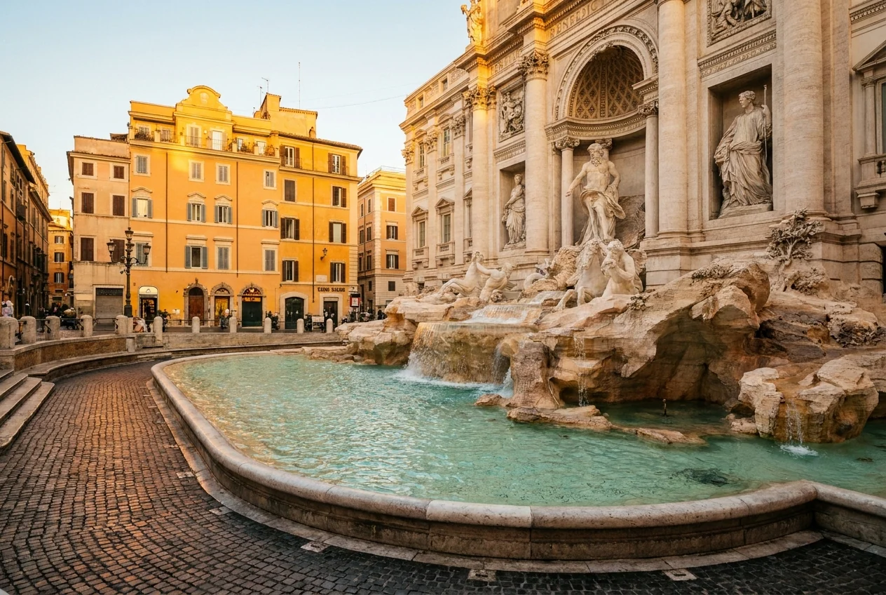 La Fontana di Trevi a Roma